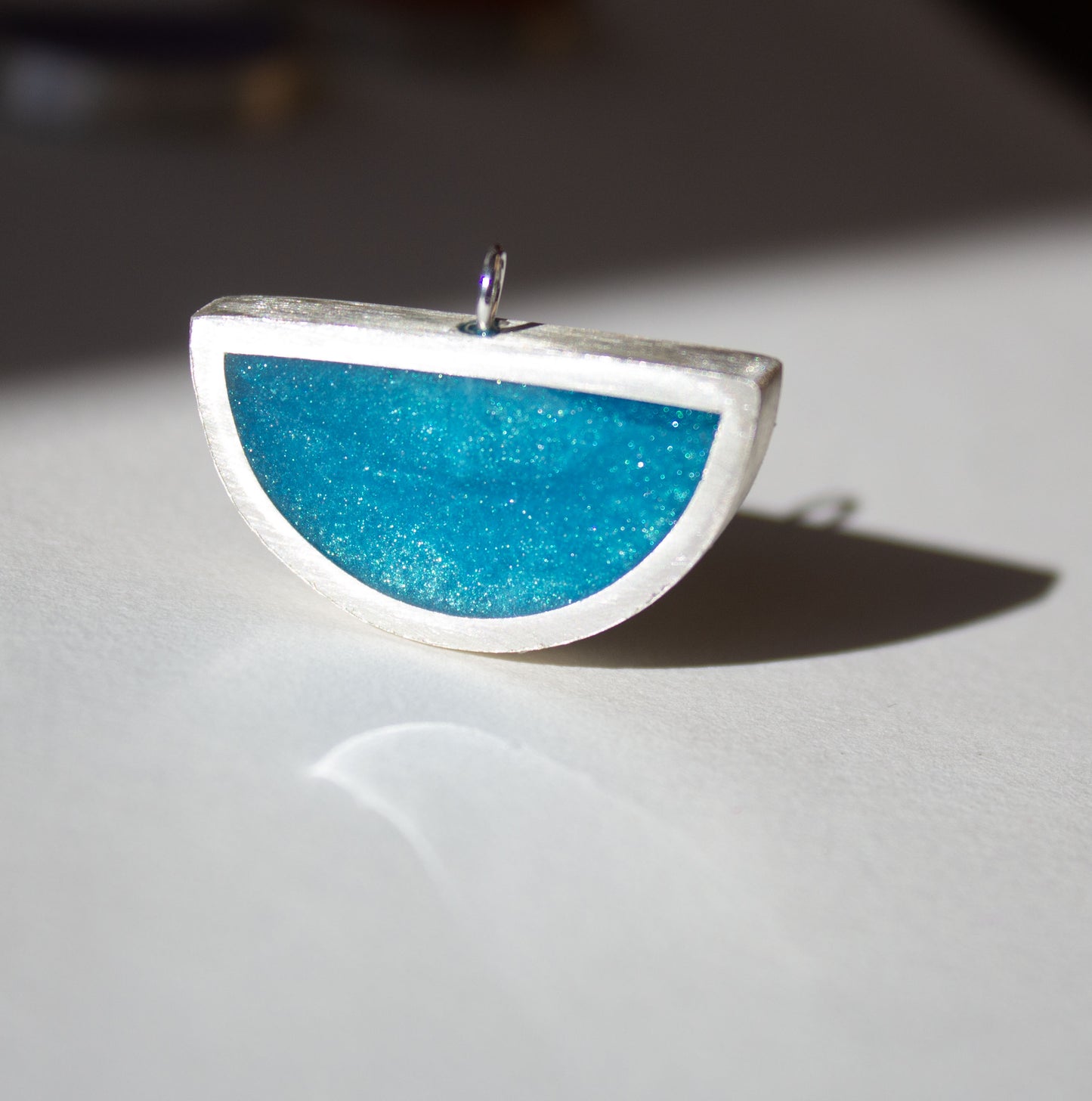 Resin semi-circle necklace