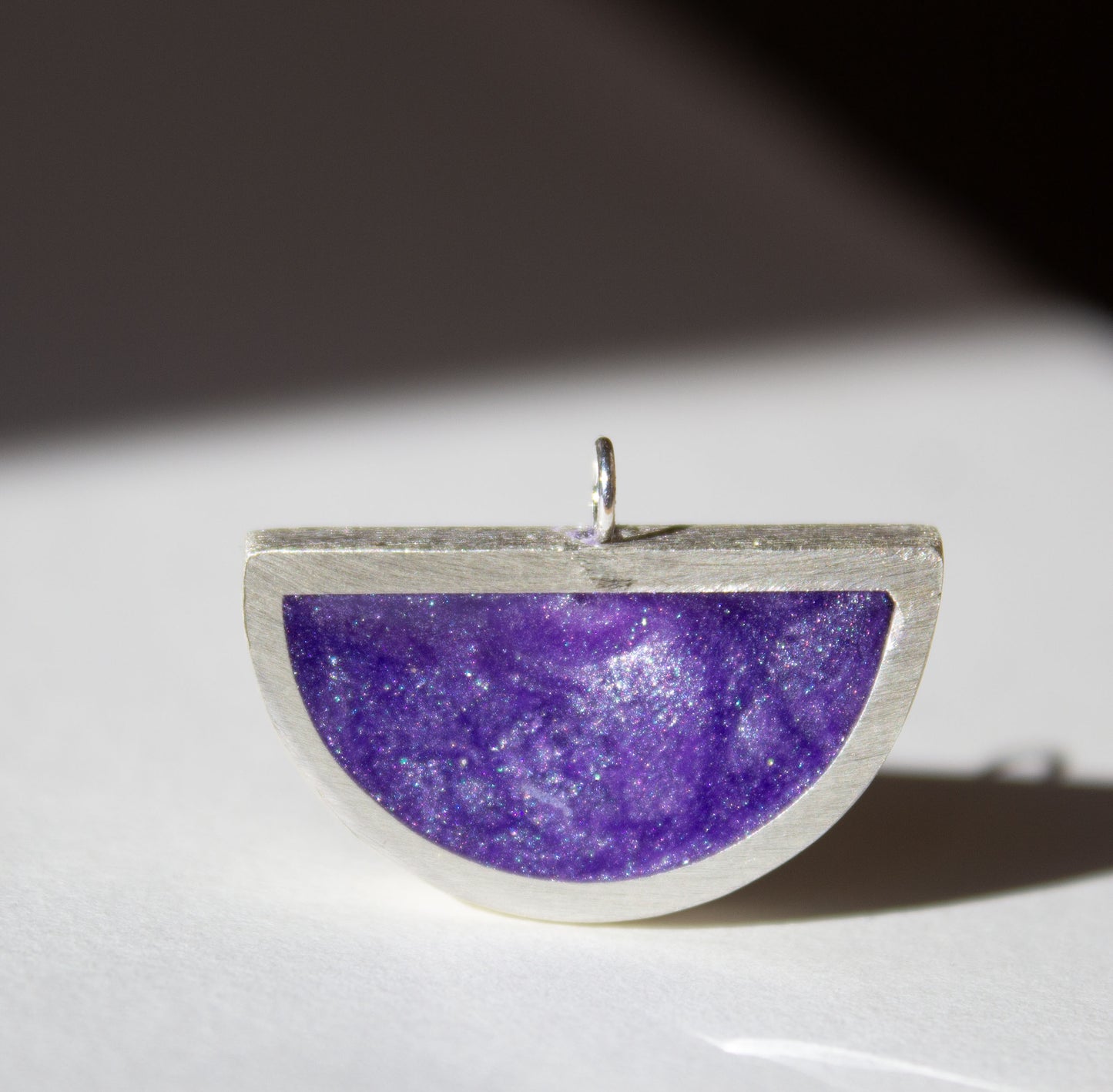 Resin semi-circle necklace