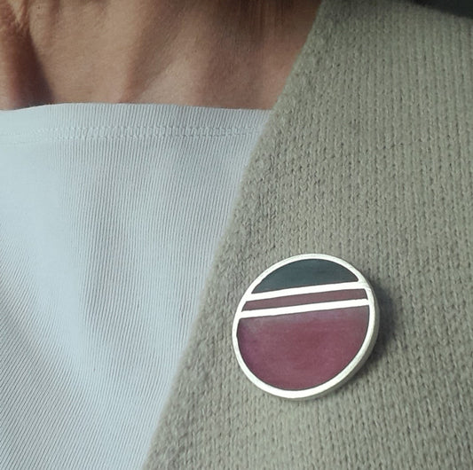 Matisse stripe brooch