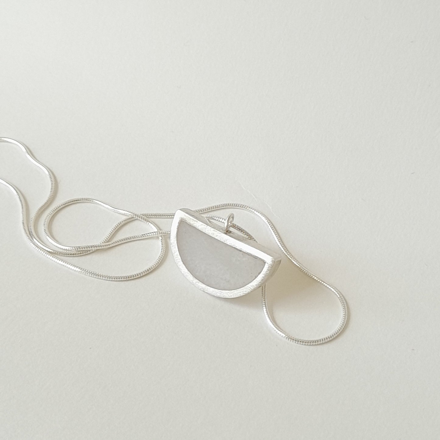 Resin semi-circle necklace