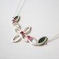 Horizontal Garland necklace - four leaf design