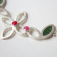 Horizontal Garland necklace - four leaf design