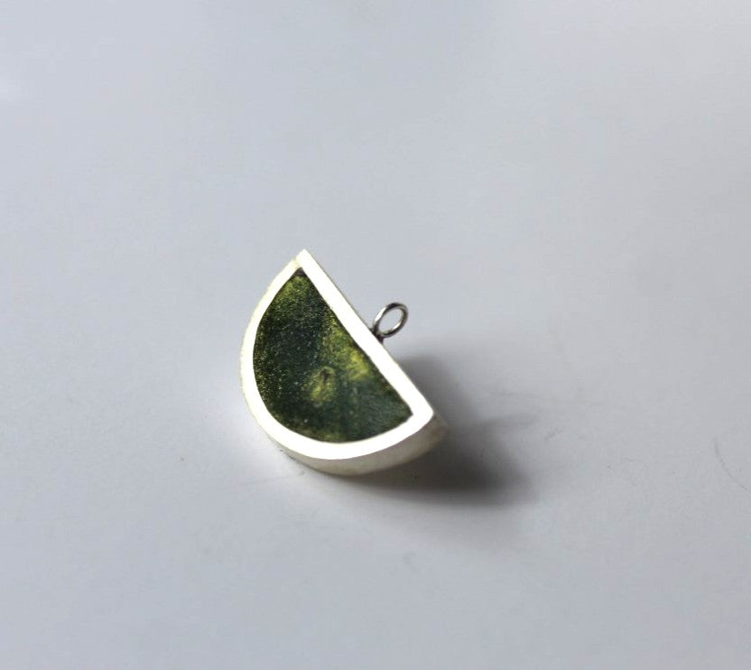 Resin semi-circle necklace