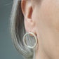 Silver disc studs