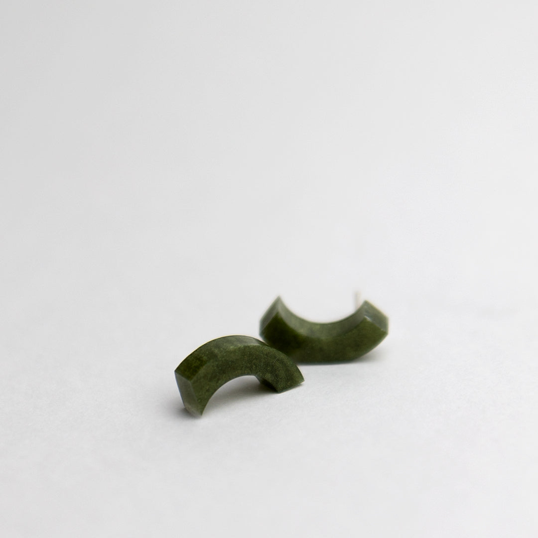 Resin arcs - small - olive green